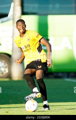 Marbella, Spanien. Juli 2021. Yerson Mosquera während des Vorsaison-Freundschaftsspiel zwischen UD Las Palmas und Wolverhampton Wanderers im Marbella Football Center.Endstand: (UD Las Palmas 3-2 Wolverhampton Wanderers) Credit: SOPA Images Limited/Alamy Live News Stockfoto