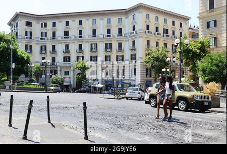 Piazza Vanvitelli in Neapel, Italien. Stockfoto