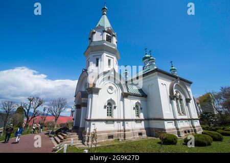 Russisch-orthodoxe Kirche Hakodate, Motomachi-Viertel, Hakodate, Hokkaido, Japan Stockfoto