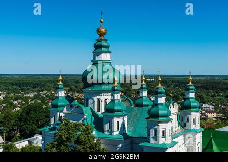 Blick auf das Dreifaltigkeitskloster, Tschernihiw, Ukraine Stockfoto