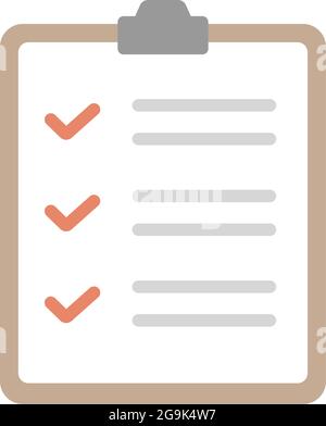 Checkliste, Abbildung des Vektorsymbols für medizinische Kontrollformulare Stock Vektor