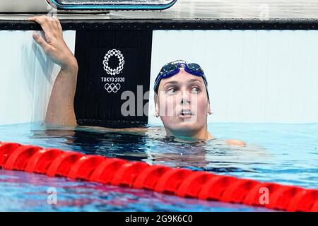 Tokio, Japan. Juli 2021. Schwimmen: Olympische Spiele, Frauen, 200 m Medley, Halbfinale im Tokyo Aquatics Center. Alex Walsh aus den USA. Quelle: Michael Kappeler/dpa/Alamy Live News Stockfoto