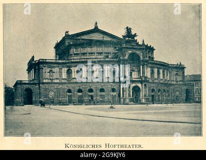 Geographie / Reisen, Deutschland, Sachsen, Dresden, Königliches Hoftheater, ADDITIONAL-RIGHTS-CLEARANCE-INFO-NOT-AVAILABLE Stockfoto