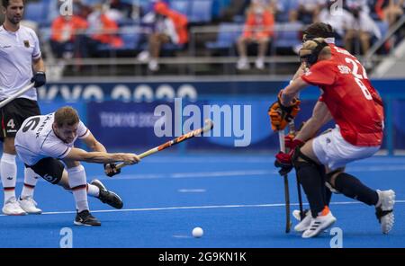 Japan. Juli 2021. Tokio Tokio, 27.07.2021, Japan, Olympische Spiele Hockey HANER Martin Dominik (GER) Deutschland - England Deutschland - Großbritannien Olympische Spiele, 2020 2021 Bildquelle: Moritz Müller/Alamy Live News Stockfoto