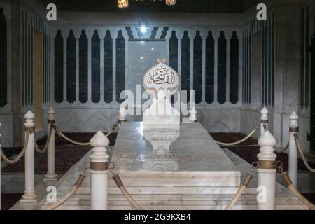 Begräbnisstätte von Hussein bin Ali Al-Hashimi Emir von Mekka und König der Araber, ( der letzte der Haschemitischen Sharifier war, die von 1201 bis 1925 über Mekka, Medina und die Hijaz herrschten) Auf dem Tempelberg, der den Muslimen als Haram esh-Sharif und Al Aqsa-Gelände in der Altstadt Ostjerusalem bekannt ist, Israel Stockfoto