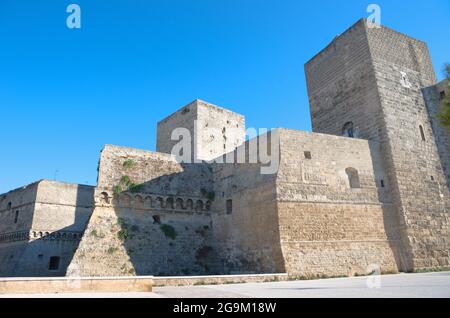 Das normannisch-schwäbische Schloss in der Altstadt von Bari Stockfoto