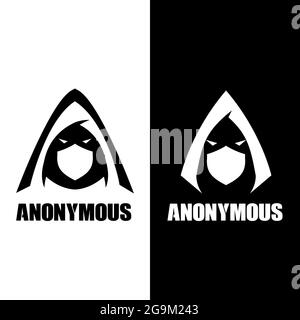 Ein auf Buchstaben basierender Vektor des Anonymen Symbols Stock Vektor