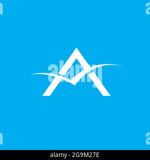 Ein Logo ver 2. Letter Based Letter A Stock Vektor