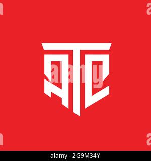 ATC-Logo. Emblem-Stil. vektor Stock Vektor