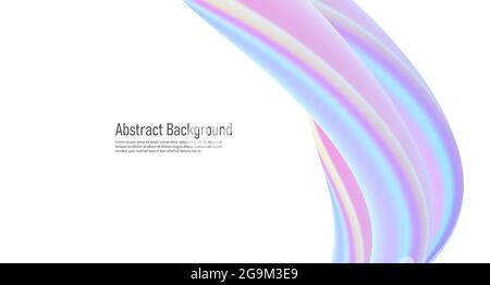 Abstraktes Präsentationscover mit vertikalem 3D-Twist-Element, in weichem, glänzendem Pastelldesign Stock Vektor