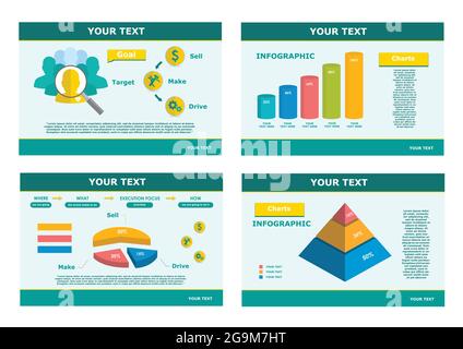 Business Finance Professional Präsentation Folien Infografik Elemente Vorlage Premium Vektor Illustration Stock Vektor