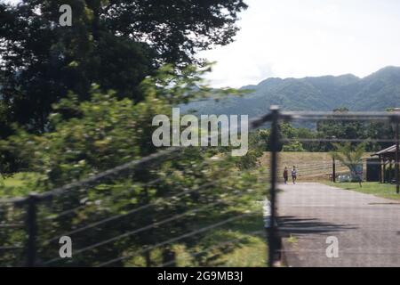 Autofahren in Mie, Japan - Ende Juli, Sommer Stockfoto
