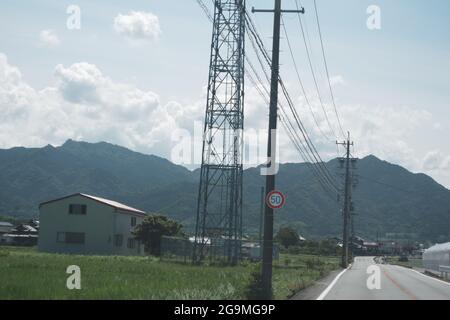 Autofahren in Mie, Japan - Ende Juli, Sommer Stockfoto