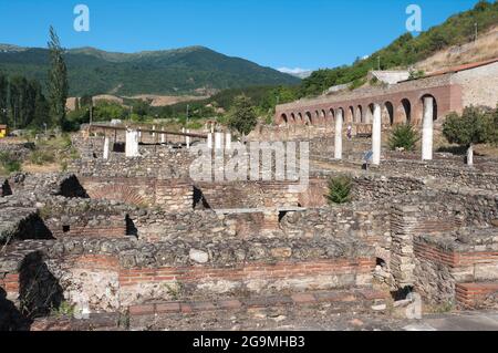 Heraclea Lyncestis war eine antike griechische Stadt in der nordwestlichen Region des alten Königreichs Makedonien Stockfoto