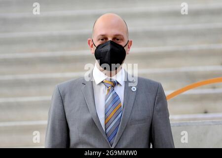 David Turk, stellvertretender Minister für Energie der Vereinigten Staaten von 2021, die am 22-23. Juli in Neapel stattfand. Stockfoto