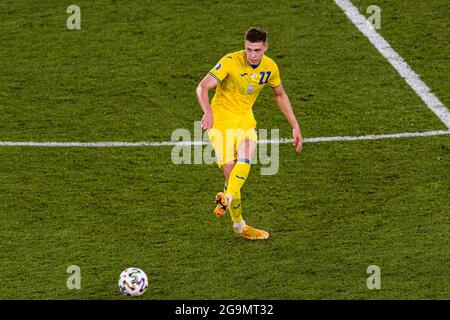 Rom, Italien - 03. Juli: Mykola Matviyenko aus der Ukraine spielt beim Viertelfinalspiel der UEFA Euro 2020 zwischen der Ukraine und eng Stockfoto
