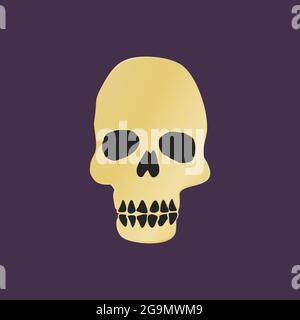 Vintage Mystic Linie Kunst Schädel Illustration. Stock Vektor