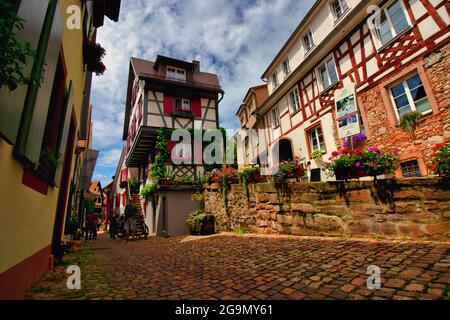 Blick Auf Das Alte Dorf Gengenbach Mit Seinen Alten Häusern Im Schwarzwald In Deutschland Stockfoto