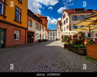 Blick Auf Das Alte Dorf Gengenbach Mit Seinen Alten Häusern Im Schwarzwald In Deutschland Stockfoto