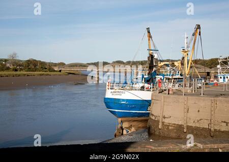 Trawler vertäuten am Kai Kirkcudbright Dumfries und Galloway Scotland Stockfoto