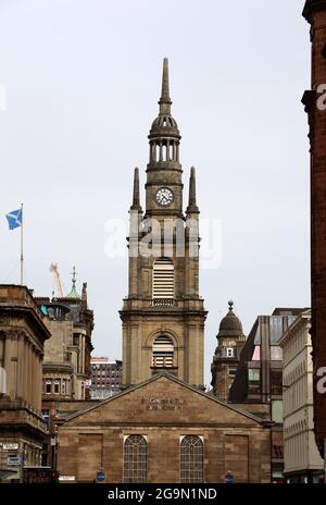 St. Georges Tron Parish Church am Nelson Mandela Place in Glasgow Stockfoto