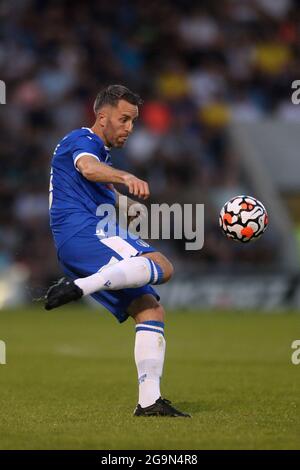 Cole Skuse von Colchester United - Colchester United / Tottenham Hotspur, Pre-Season Friendly, JobServe Community Stadium, Colchester, Großbritannien - 21. Juli 2021 Stockfoto