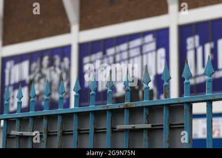 Cobbold Stand Außenfenster Facelift, Portman Road, Ipswich, Großbritannien - 23. Juli 2021 Stockfoto