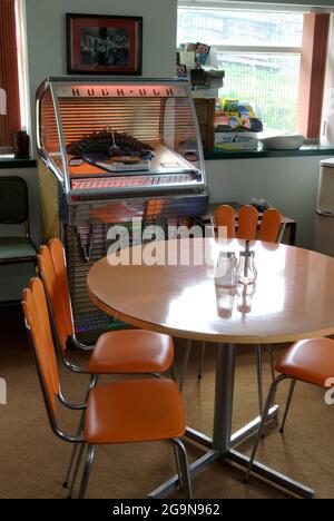 Rock-Ola, Automatisiert, Aufnehmen, Player, Stockfoto