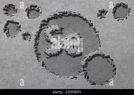 Element SE Selen, Mineral Vitamin Complex Nahrungsergänzungsmittel, robust, silberner Hintergrund Stockfoto
