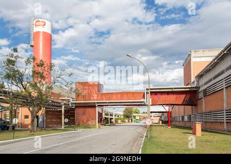 Nestle-Fabrik Brasilien Schokoladenfabrik, öffentliche Besuchsstruktur und Nestlé-Museum in der Stadt Caçapava, Innenraum von São Paulo, Brasilien Stockfoto