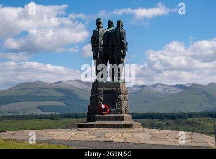 Das Commando Memorial, Spean Bridge, Lochaber, Schottland. Stockfoto