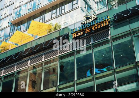 Das Margaritaville Resort Times Square ist ein Hotel von Jimmy Buffett in New York City, USA Stockfoto