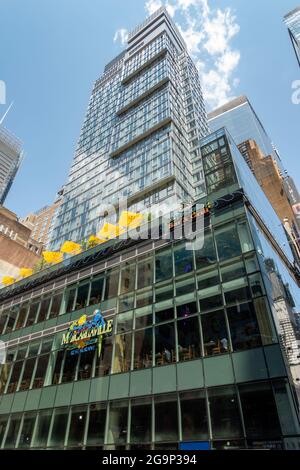 Das Margaritaville Resort Times Square ist ein Hotel von Jimmy Buffett in New York City, USA Stockfoto