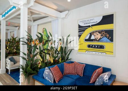 Das Margaritaville Resort Times Square ist ein Hotel von Jimmy Buffett in New York City, USA Stockfoto