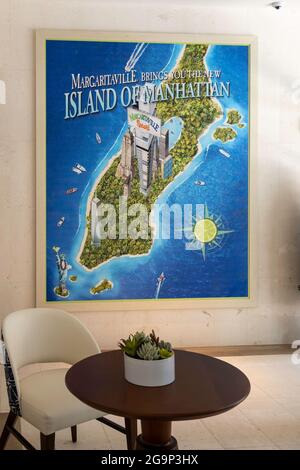 Das Margaritaville Resort Times Square ist ein Hotel von Jimmy Buffett in New York City, USA Stockfoto