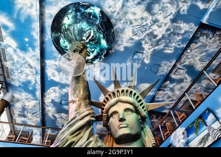 Das Margaritaville Resort Times Square ist ein Hotel von Jimmy Buffett in New York City, USA Stockfoto