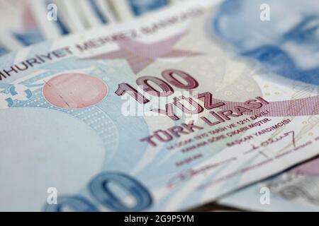 Türkische Lira, Türkische Lira Banknote Stockfoto