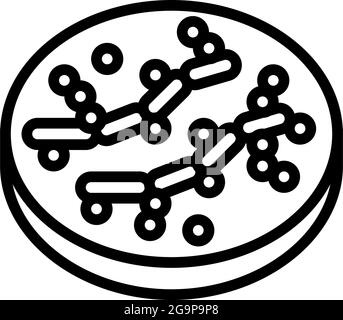 Abbildung des Symbols für candida-Bakterien-Linien Stock Vektor