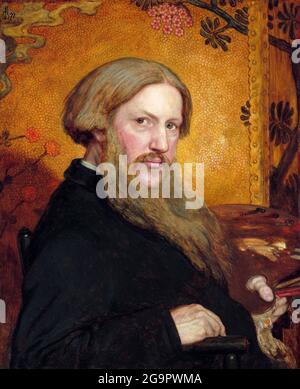 Selbstporträt von Ford Madox Brown (1821-1893), Öl auf Leinwand, 1877 Stockfoto