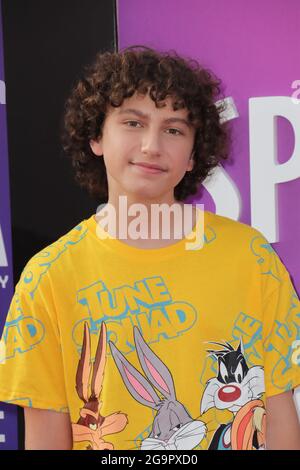 August Maturo bei der Weltpremiere von Warner Bros. Pictures „Space Jam: A New Legacy“ im Regal L.A. Live' am 12. Juli 2021 in Los Angeles, CA. Foto von Joseph Martinez/ BildLux Stockfoto
