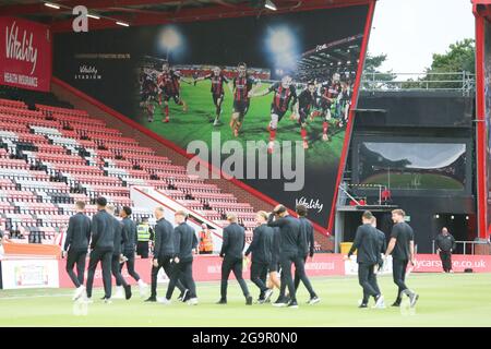 Bournemouth, Großbritannien. Juli 2021. Bournemouth-Spieler während des Freundschaftsspiels zwischen dem AFC Bournemouth und dem FC Chelsea im Vitality Stadium in Bournemouth, England Credit: SPP Sport Press Foto. /Alamy Live News Stockfoto