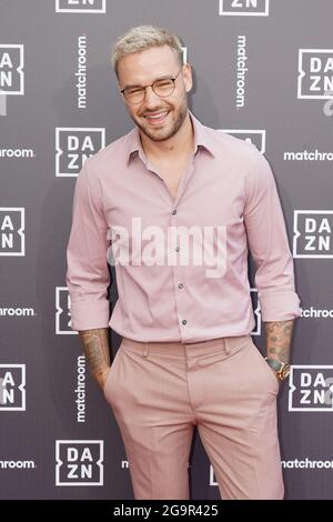 Liam Payne kommt zur Auftaktveranstaltung für DAZN x Matchroom am Deutschen Gymnasium, King's Cross, London. Bilddatum: Dienstag, 27. Juli 2021. Stockfoto