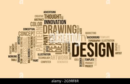 Hintergrund Des Geschäftskonzepts, Design Word Cloud Stock Vektor