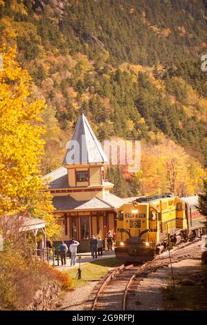 North Conway Railroad, Crawford Notch, New Hampshire, USA Stockfoto