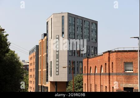 Bridge House Studentenunterkunft in Glasgow Stockfoto