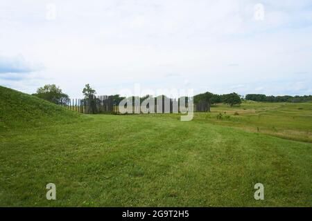 Aztalan State Park, Lake Mills Wisconsin. Stockfoto