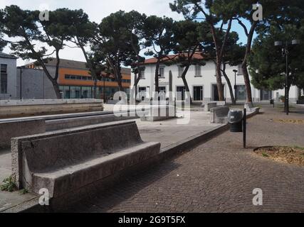 Dalmine Stadtbild während der Sperre, Lombardei, Italien Stockfoto