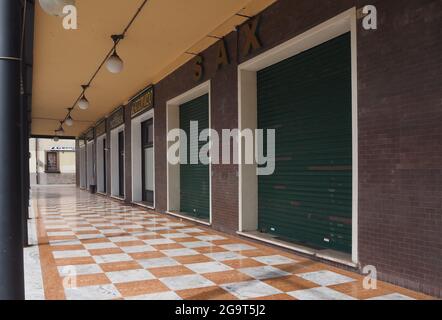 Dalmine Stadtbild während der Sperre, Lombardei, Italien Stockfoto