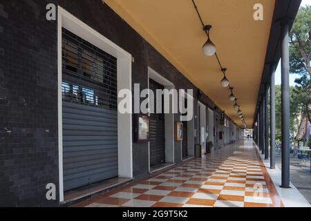 Dalmine Stadtbild während der Sperre, Lombardei, Italien Stockfoto