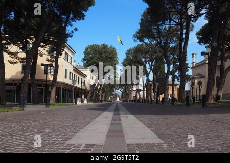 Dalmine Stadtbild während der Sperre, Lombardei, Italien Stockfoto